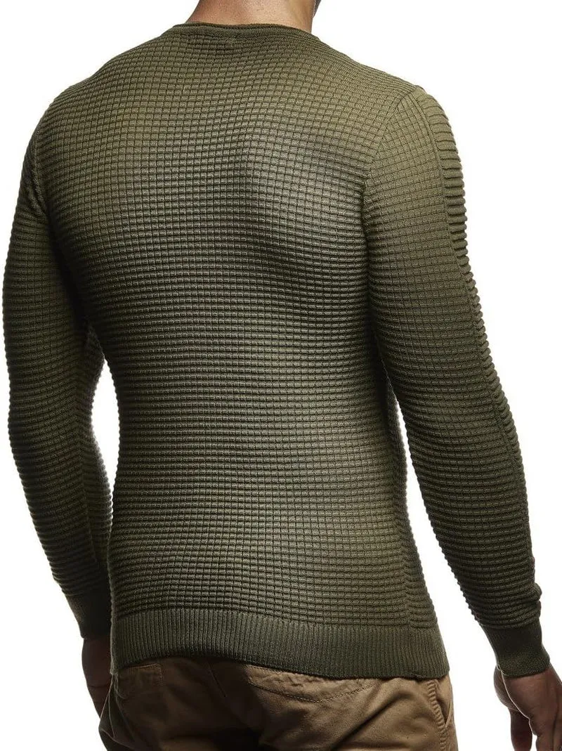 Men'S Sweater Knitted Pullover Hoodie Basic Crew Neck Sweatshirt Longsleeve Long Sleeve Slim Fit LN1545