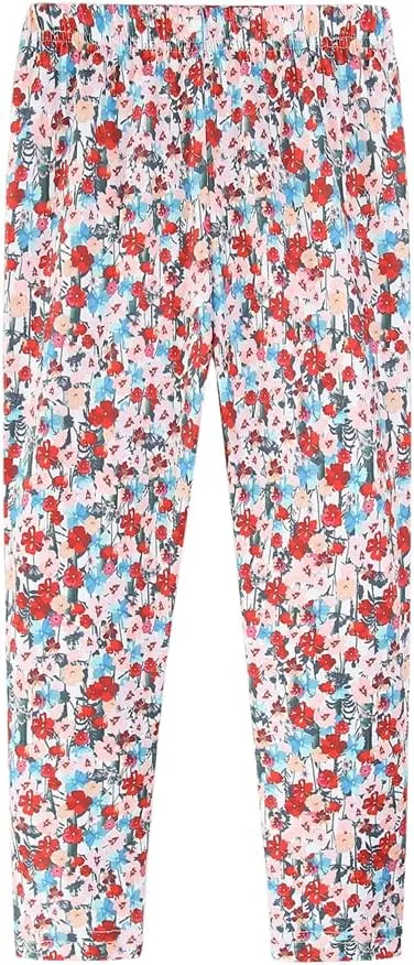 Mud Kingdom Little Big Girls Leggings Cute Printing Polyester Stretchy Fashion Spring Summer
