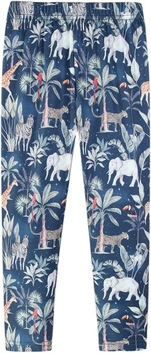 Mud Kingdom Little Big Girls Leggings Cute Printing Polyester Stretchy Fashion Spring Summer