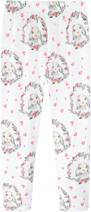 Mud Kingdom Little Big Girls Leggings Cute Printing Polyester Stretchy Fashion Spring Summer