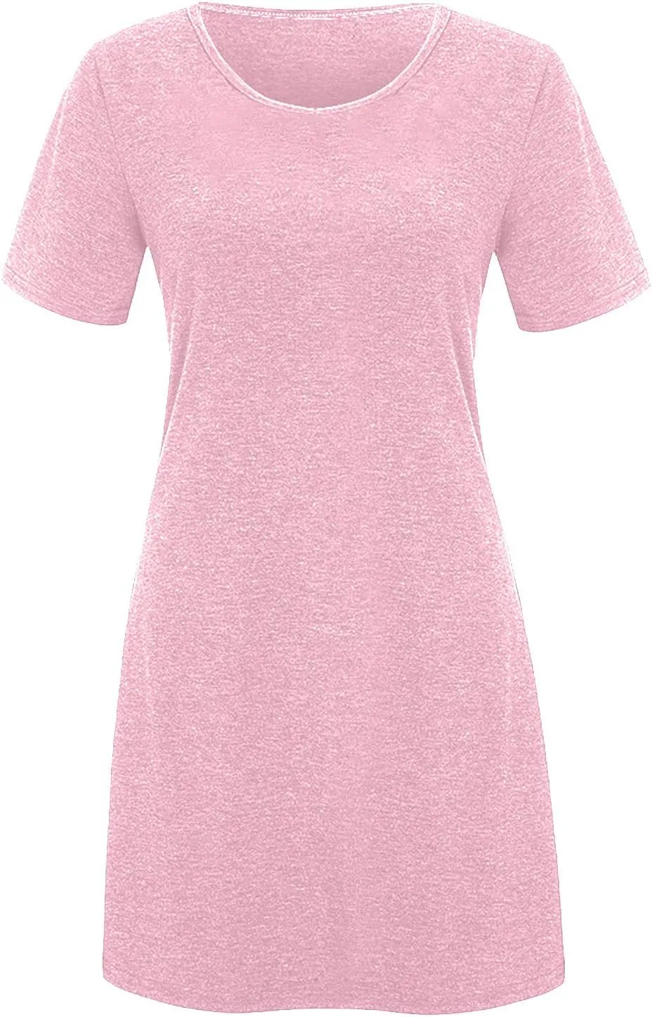 NaRHbrg Women's Casual Loose T-Shirt Dress Summer Short Sleeve Mini Swing Dresses Lightweight Tunic Dress for Beach Vacation