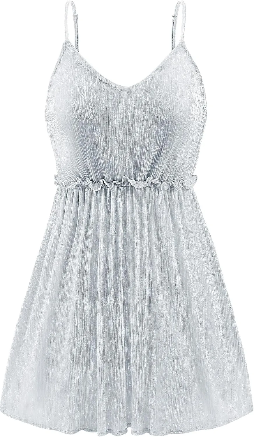 Nlife Women Sexy Sparkly Peplum Tops Sequin Party V Neck Cami Glitter Shimmering Camisole Club Outfits