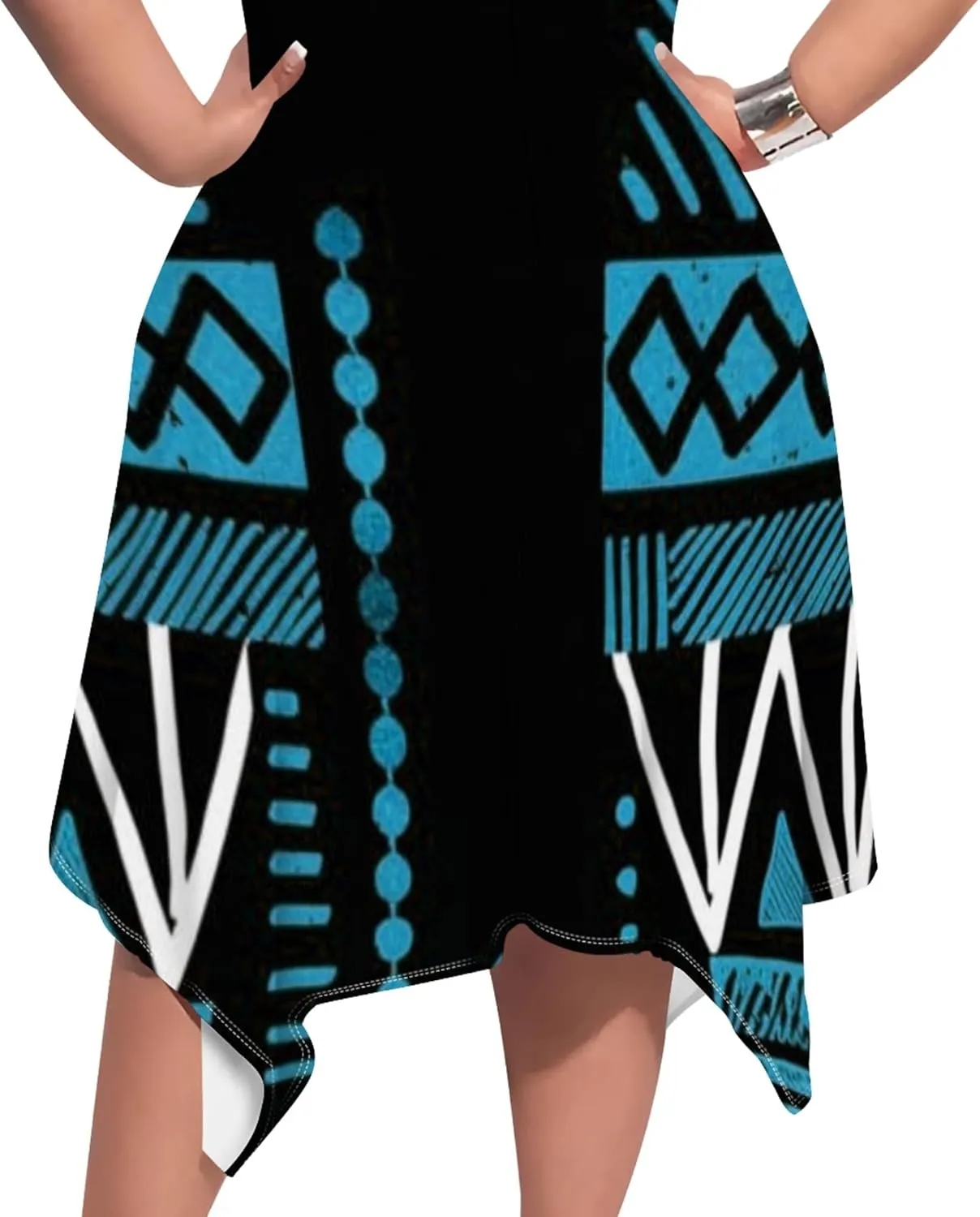 Plus Size Curvy Women's Casual Loose T Shirt Midi Dresses Trendy Summer Short Sleeve Boho Floral Print Sundress with Pockets