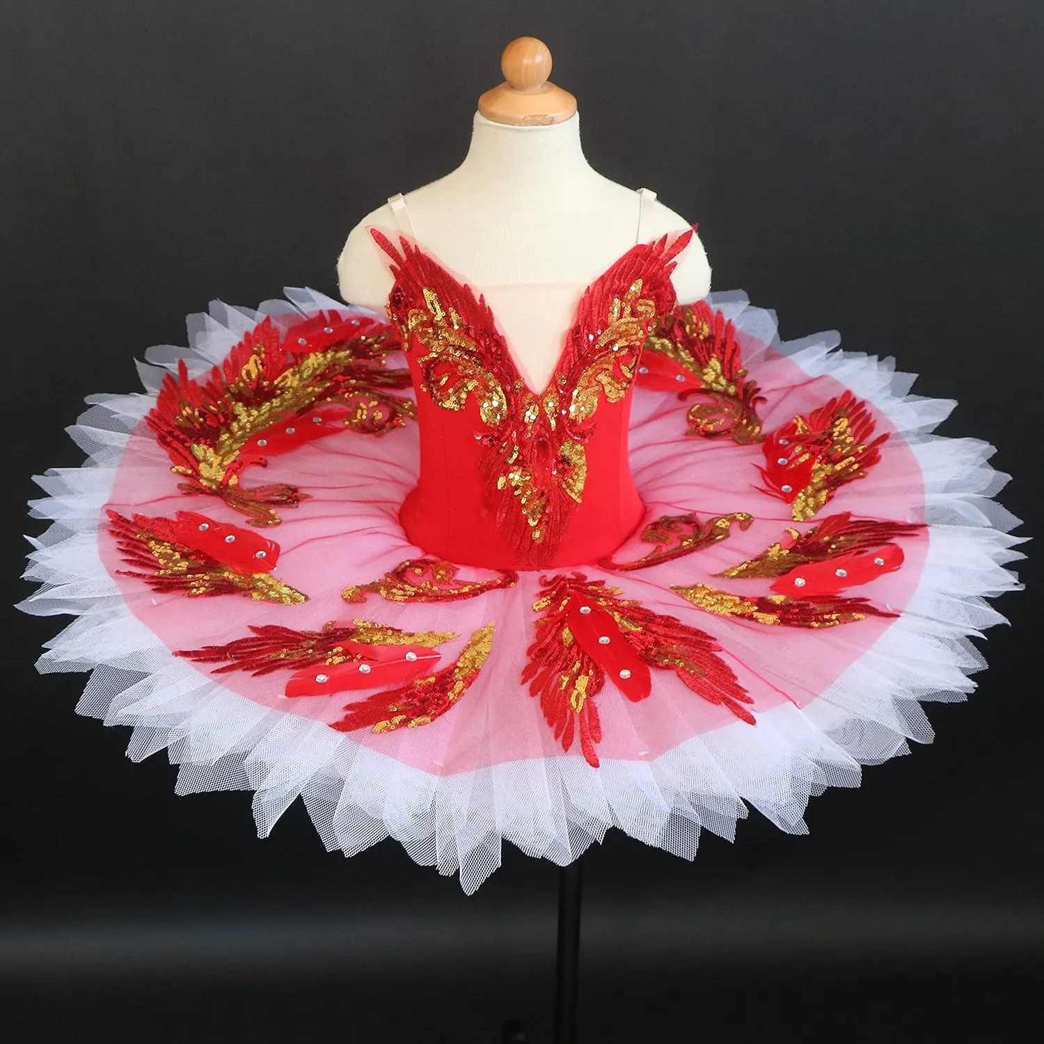 Professional Ballet Dress for Girls Leotard Camisole Skirted Sequin Lace Princess Swan Lake Tutu Ballerina Costumes
