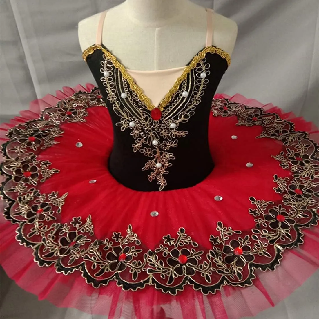 Professional Ballet Dress for Girls Leotard Camisole Skirted Sequin Lace Princess Swan Lake Tutu Ballerina Costumes