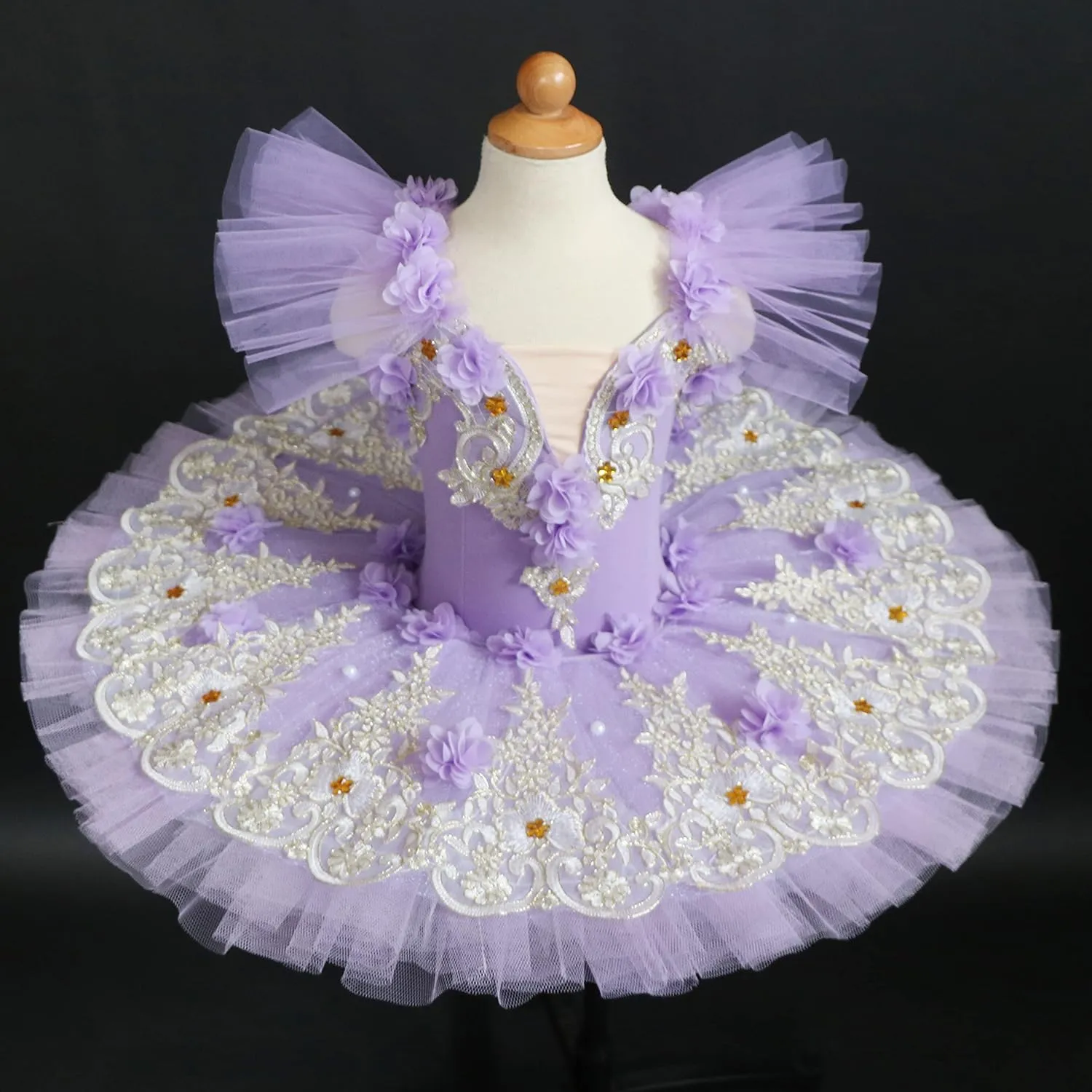Professional Ballet Dress for Girls Leotard Camisole Skirted Sequin Lace Princess Swan Lake Tutu Ballerina Costumes