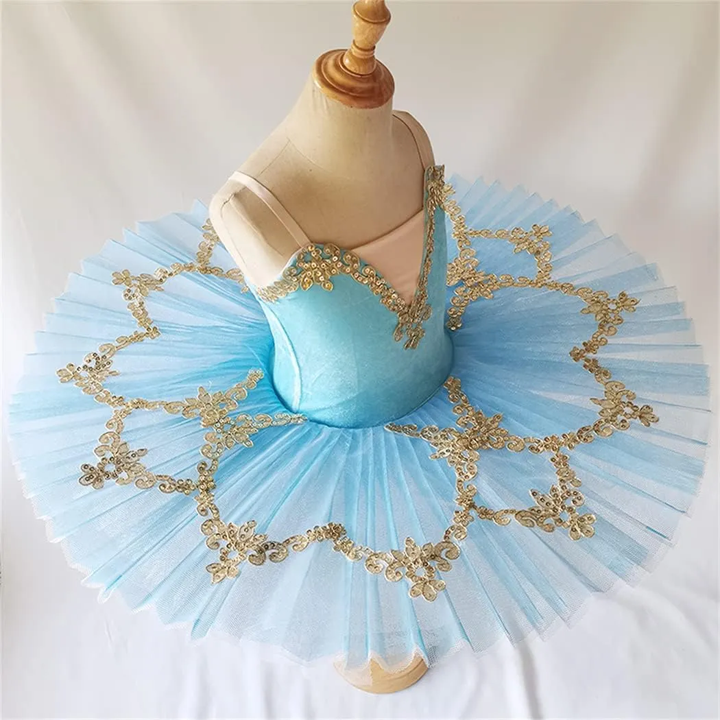 Professional Ballet Dress for Girls Leotard Camisole Skirted Sequin Lace Princess Swan Lake Tutu Ballerina Costumes
