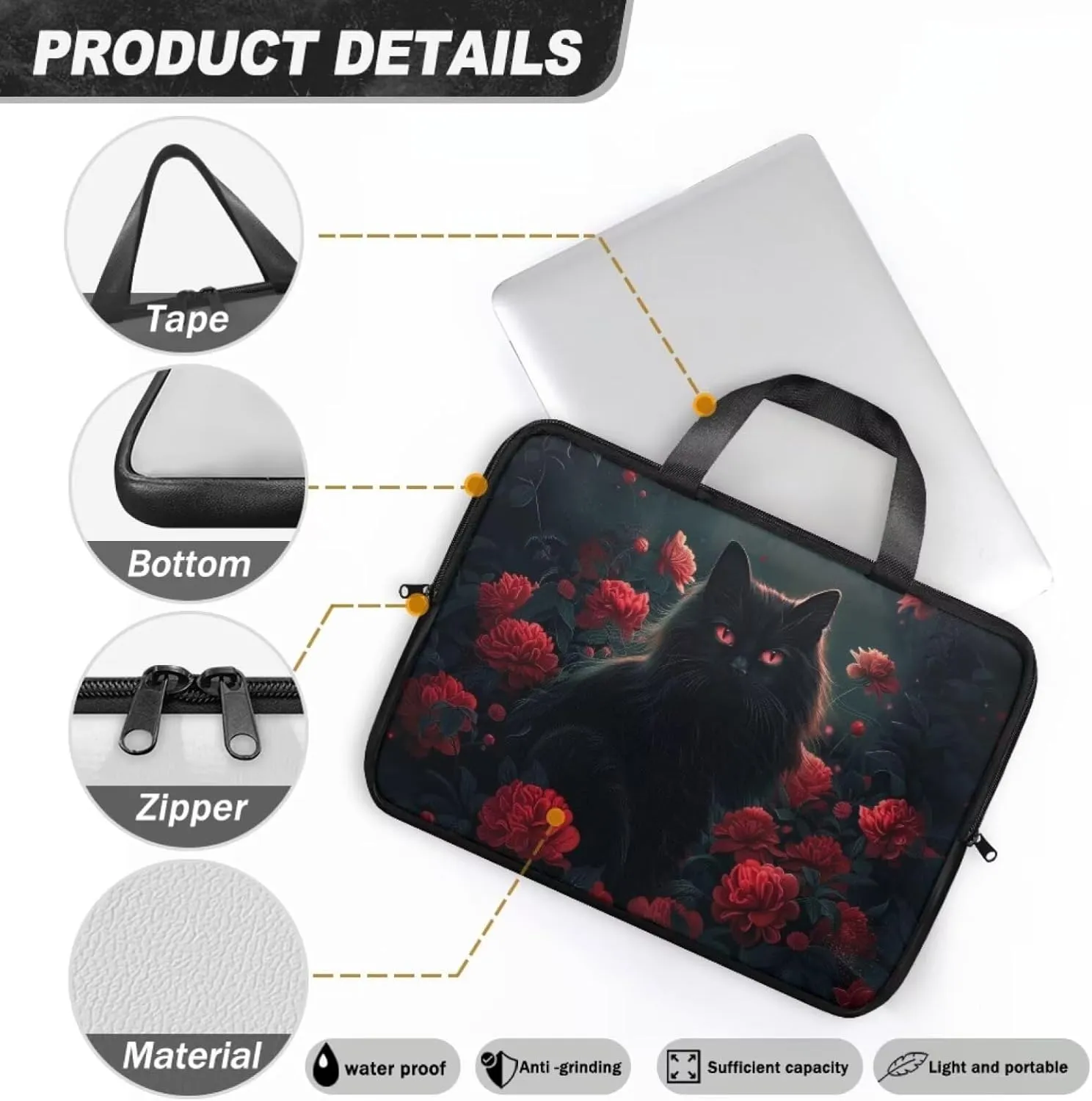 PU Leather Laptop/Work Bag for Women Computer Tote Professional Office Business Briefcase Lightweight Travel Handbag
