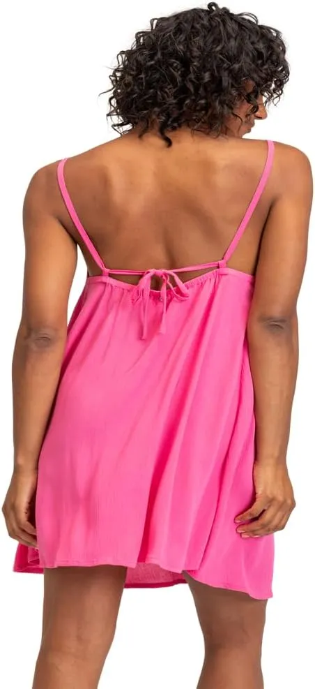 Roxy Women's Summer Casual Sundress Cover-up, Sleeveless Mini Dress for Beach, Pool, and Resort Wear