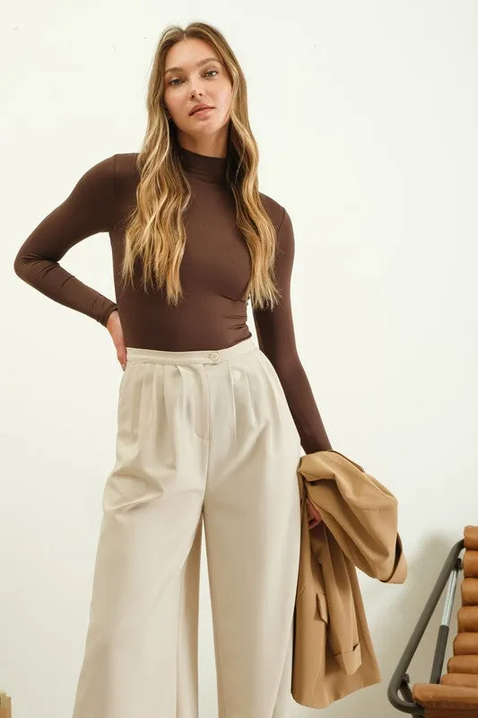 Seamless Mock Neck Bodysuit