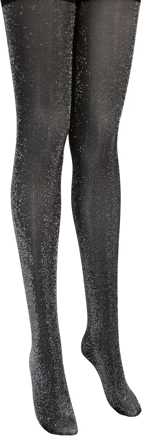 sexy black or grey glitter sparkly shimmery 60D tights stockings pantyhose leggings for women one pair Christmas