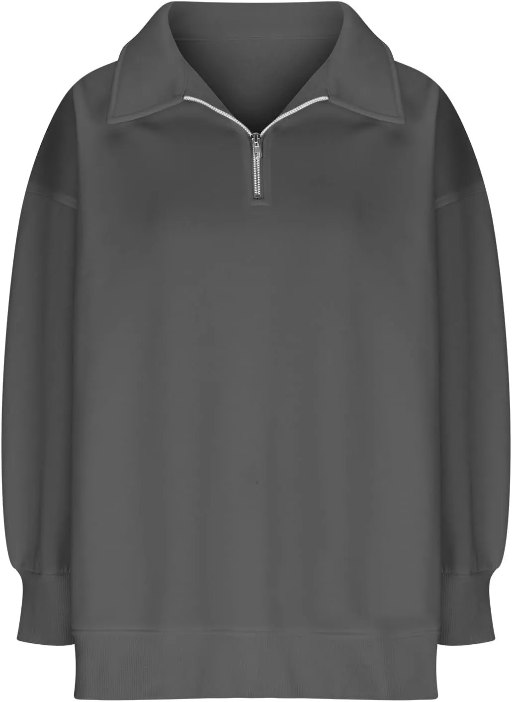 SMIDOW Oversized Sweatshirt For Women 1/4 Zip Up v Neck Fleece Pullovers Casual Loose Fall Fashion 2024 Teen Girls Clothes