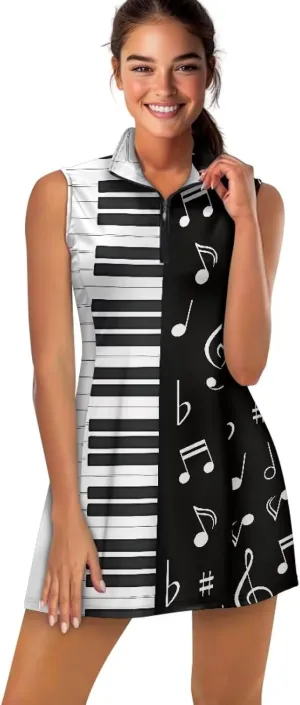Stretch Golf Women Dress Multi-Sport Skort Dress Yoga Shorts Built-in Ball Pocket Summer Dresses Athletic Dresses