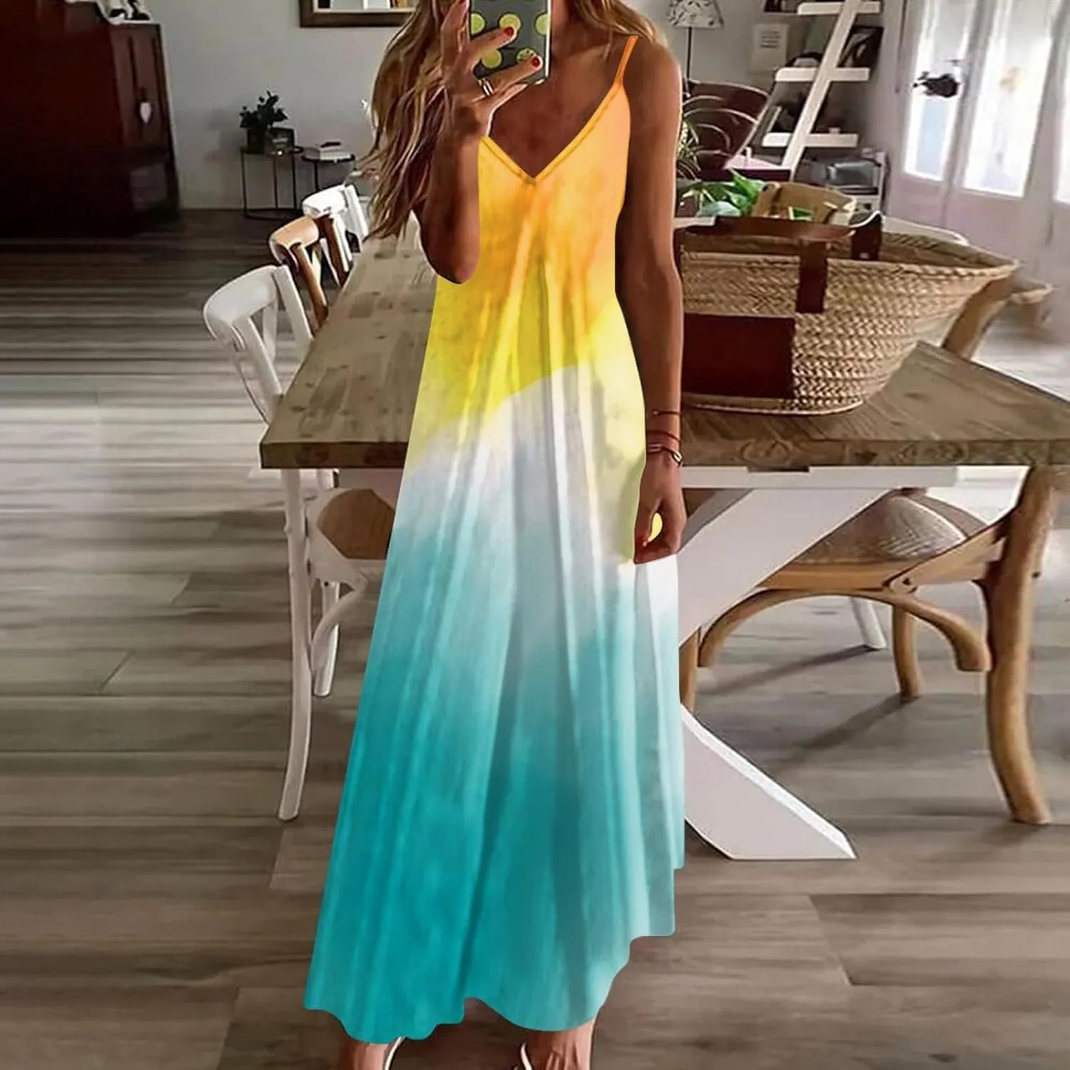 TARIENDY Maxi Dresses for Women Summer,Womens Lightweight Beach Vacation Sundress Sleeveless Outfits Casual Summer Dresses