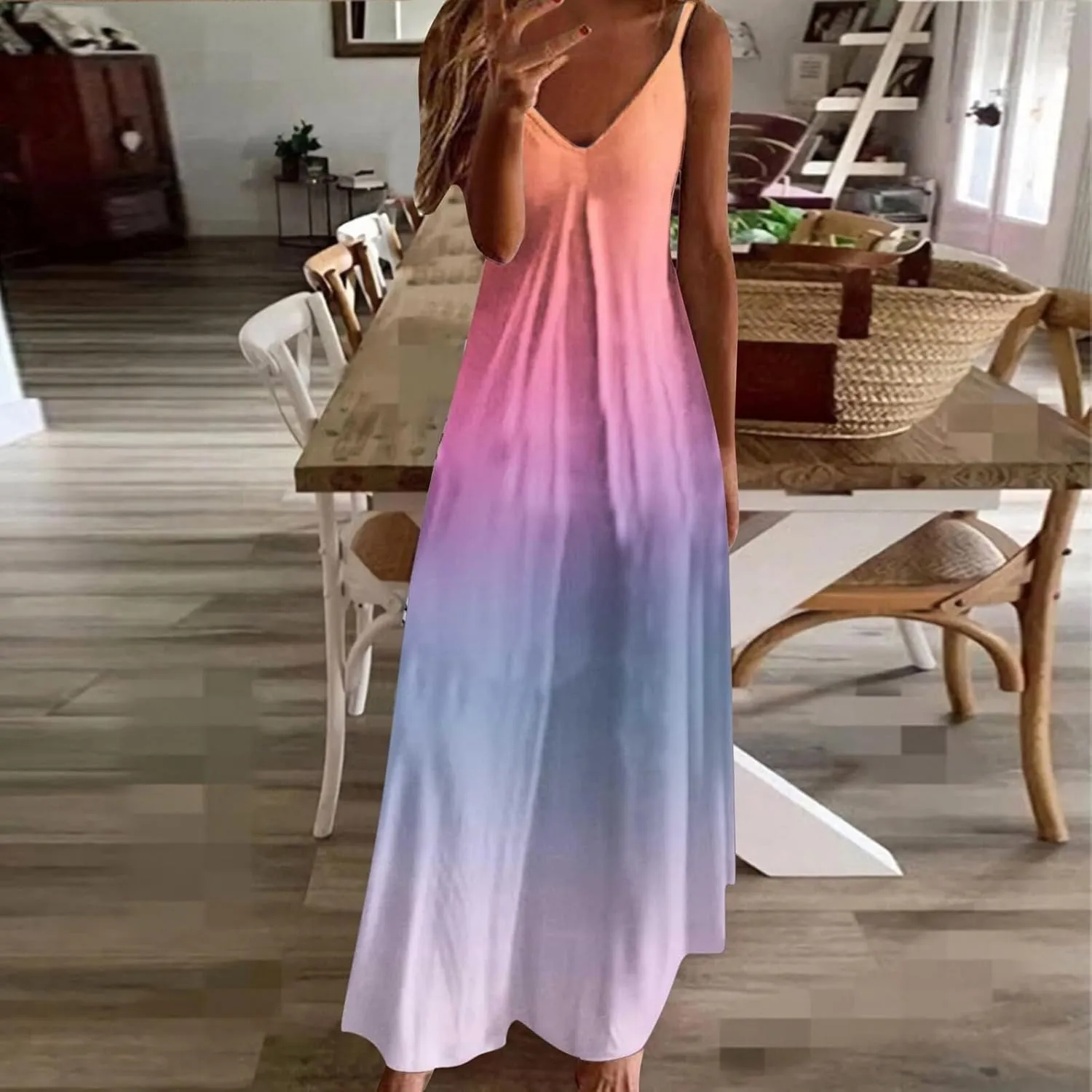 TARIENDY Maxi Dresses for Women Summer,Womens Lightweight Beach Vacation Sundress Sleeveless Outfits Casual Summer Dresses