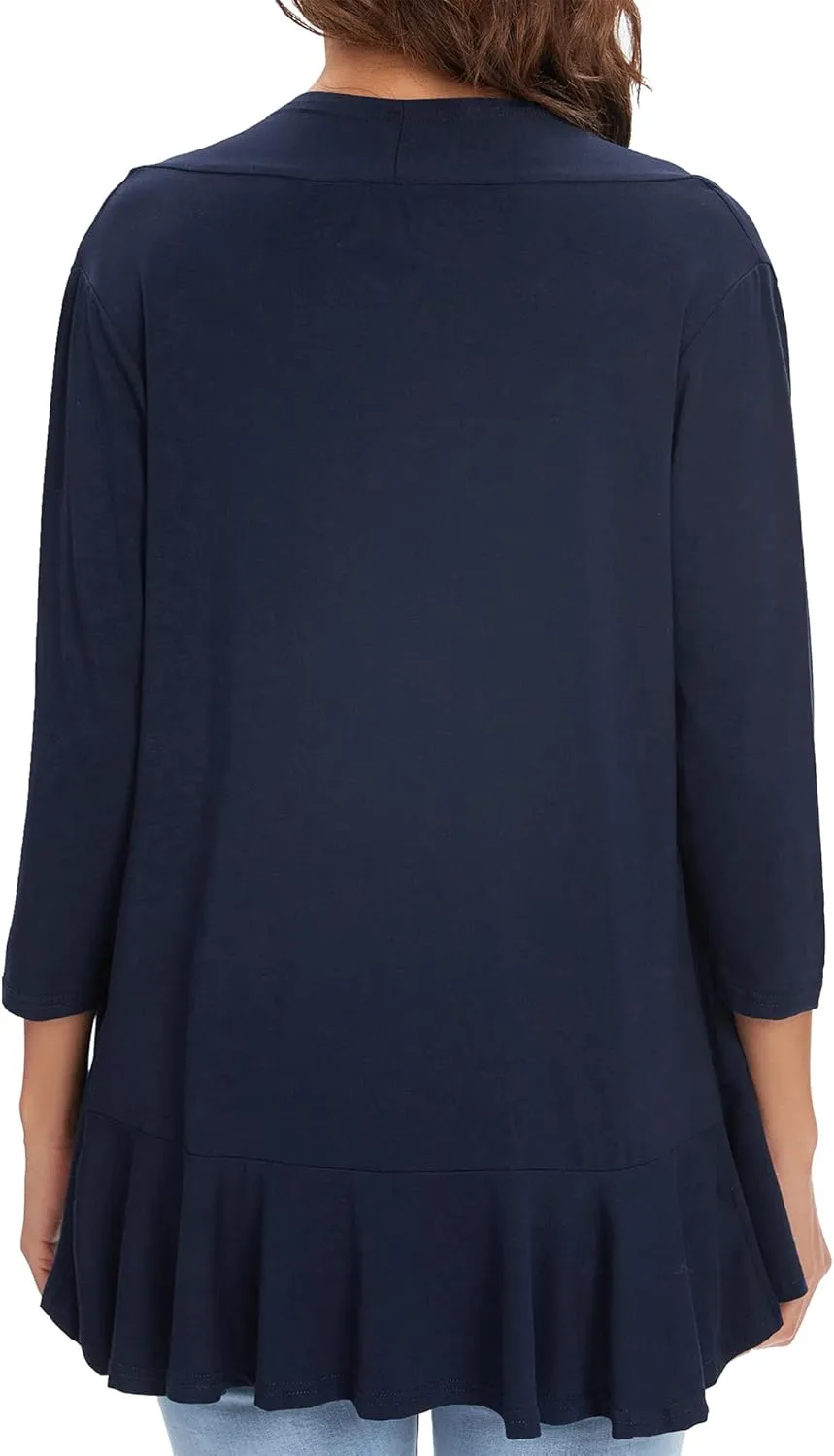 Urban CoCo Women's 3/4 Sleeve Casual Cardigans for Women Trendy Open Front Lightweight Cover Ups