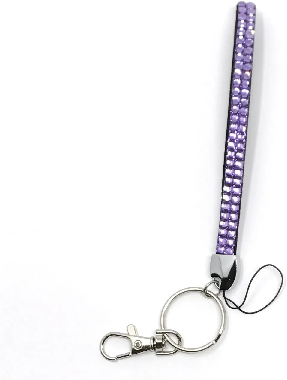 WigsPedia Rhinestone Crystal Bling Wrist Strap Key Chain (Wristlet) (Lavender Light Purple)