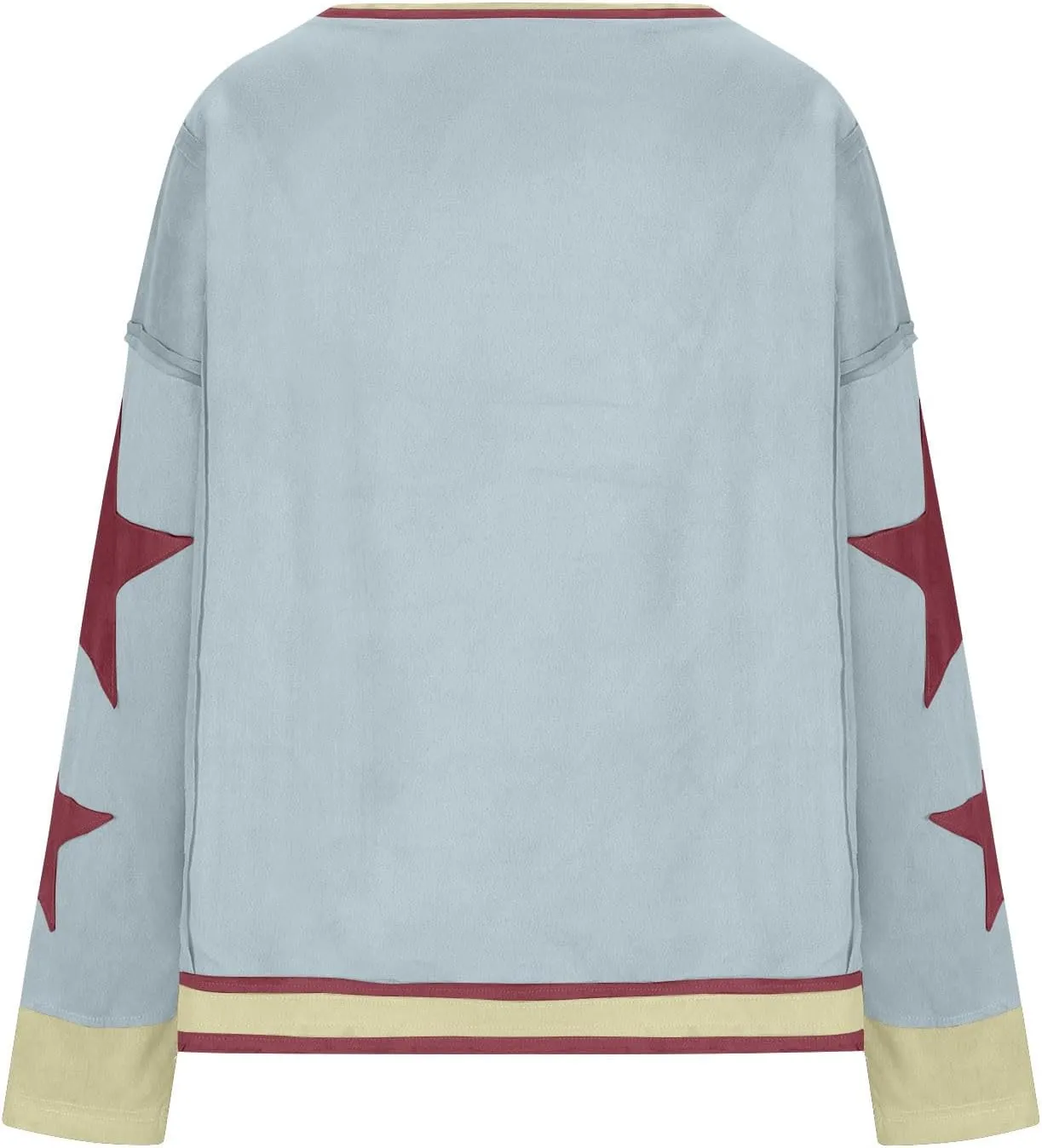 Women Oversize Sweatshirts Crewneck Long Sleeve Star Print Casual Loose Pullover Fall Fashion 2024 Clothes Tops