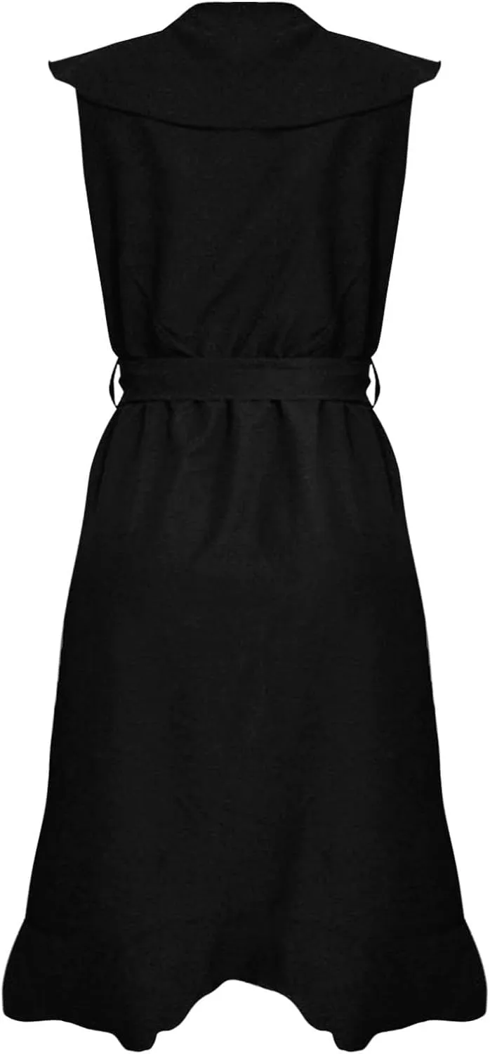 Women's 2025 Summer Wrap Midi Dress Casual Boho Deep V Neck Short Sleeve Ruffle Hem Split Beach Long Dresses