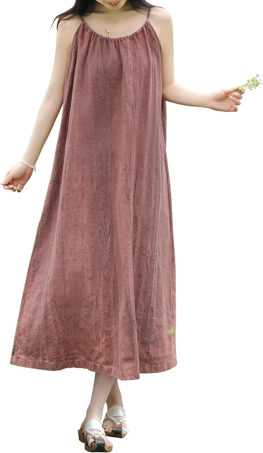 Women's Casual Summer Sundresses Spaghetti Strap Maxi Dress Beach Vacation Casual Maxi Dresses
