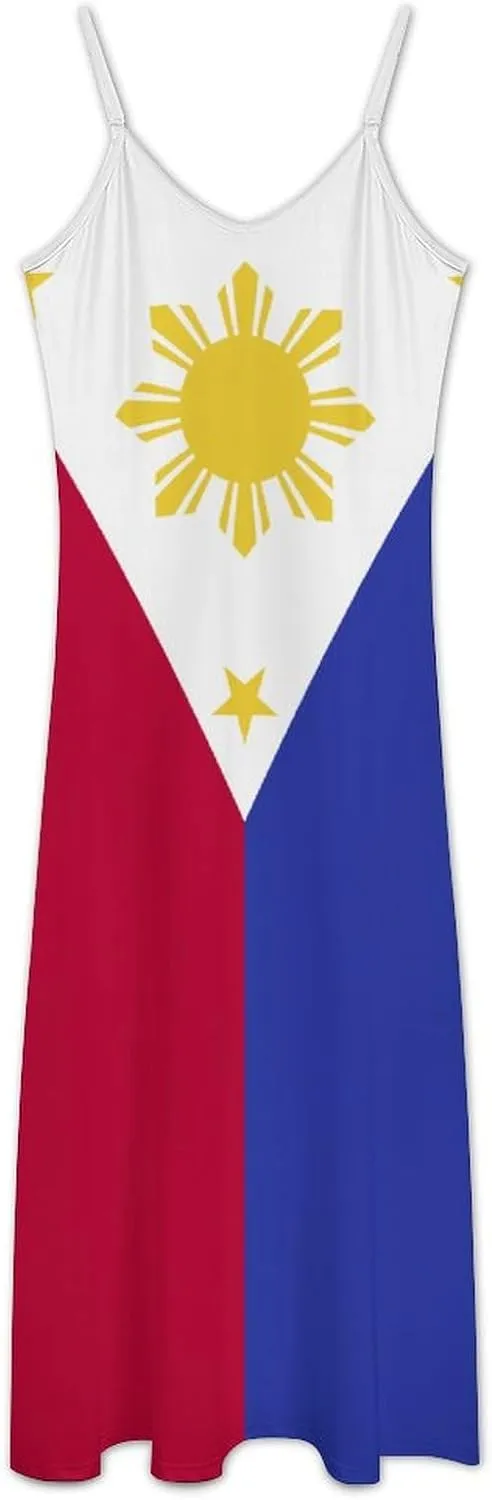 Women's Dresses North Ossetia Flag Print Casual Loose Beach Dresses