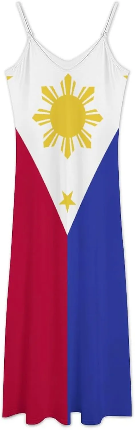 Women's Dresses North Ossetia Flag Print Casual Loose Beach Dresses