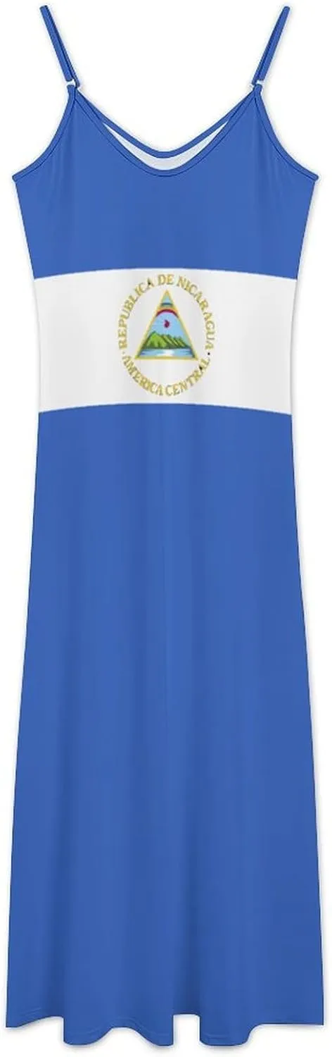 Women's Dresses North Ossetia Flag Print Casual Loose Beach Dresses