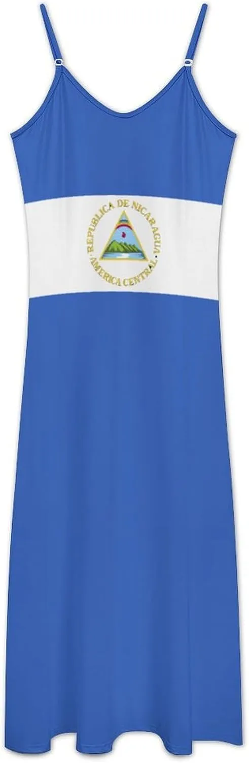 Women's Dresses North Ossetia Flag Print Casual Loose Beach Dresses