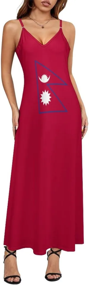 Women's Dresses North Ossetia Flag Print Casual Loose Beach Dresses