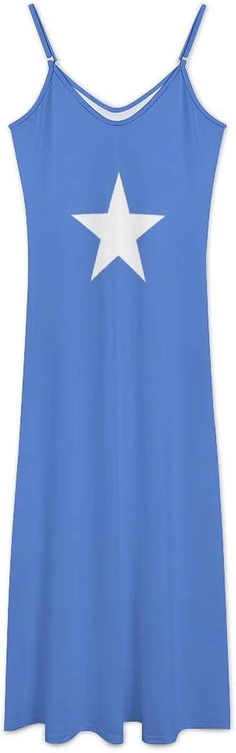 Women's Dresses Tanzania Flag Print Casual Loose Beach Dresses