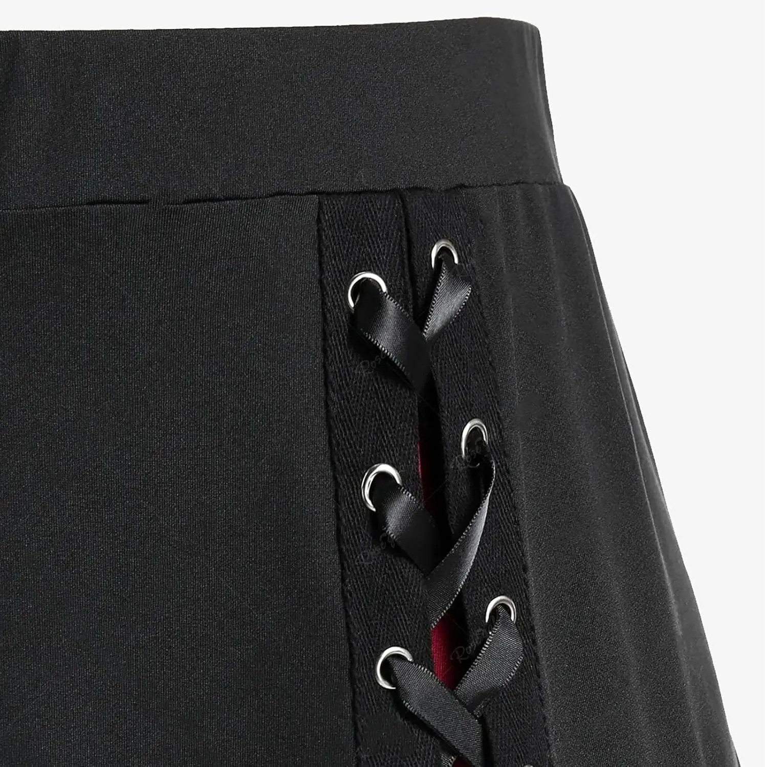 Women's High Waisted Renaissance Skirts Lace Up Medieval Maxi Skirts Long Skirts Halloween Vintage Victorian Skirts