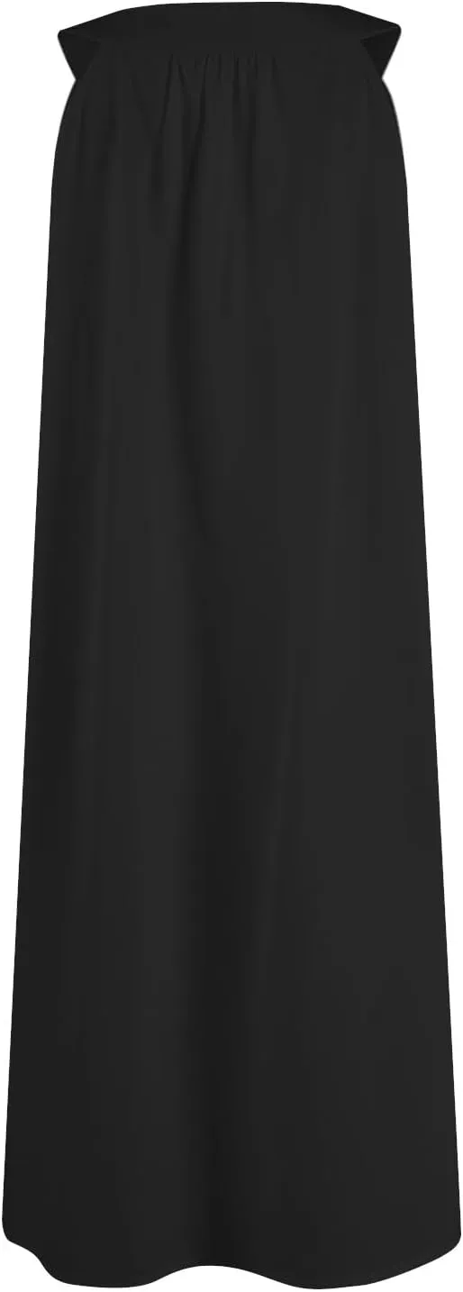 Women's Midi Dresses Sundresses Casual Loose Trendy Sleeveless V-Neck Solid Color Lightweight Dress, S-3XL