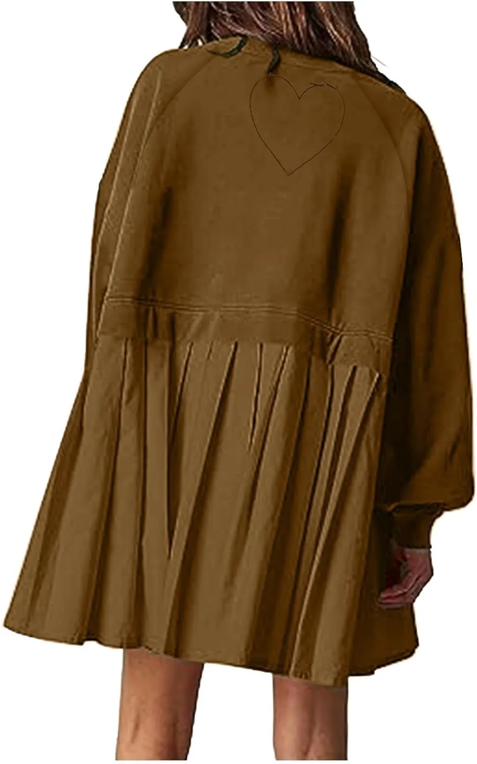 Womens Oversized Sweatshirt Dress 2023 Fall Fashion Long Sleeve Pullover Tops Relaxed Fit Sweatshirts Mini Dress