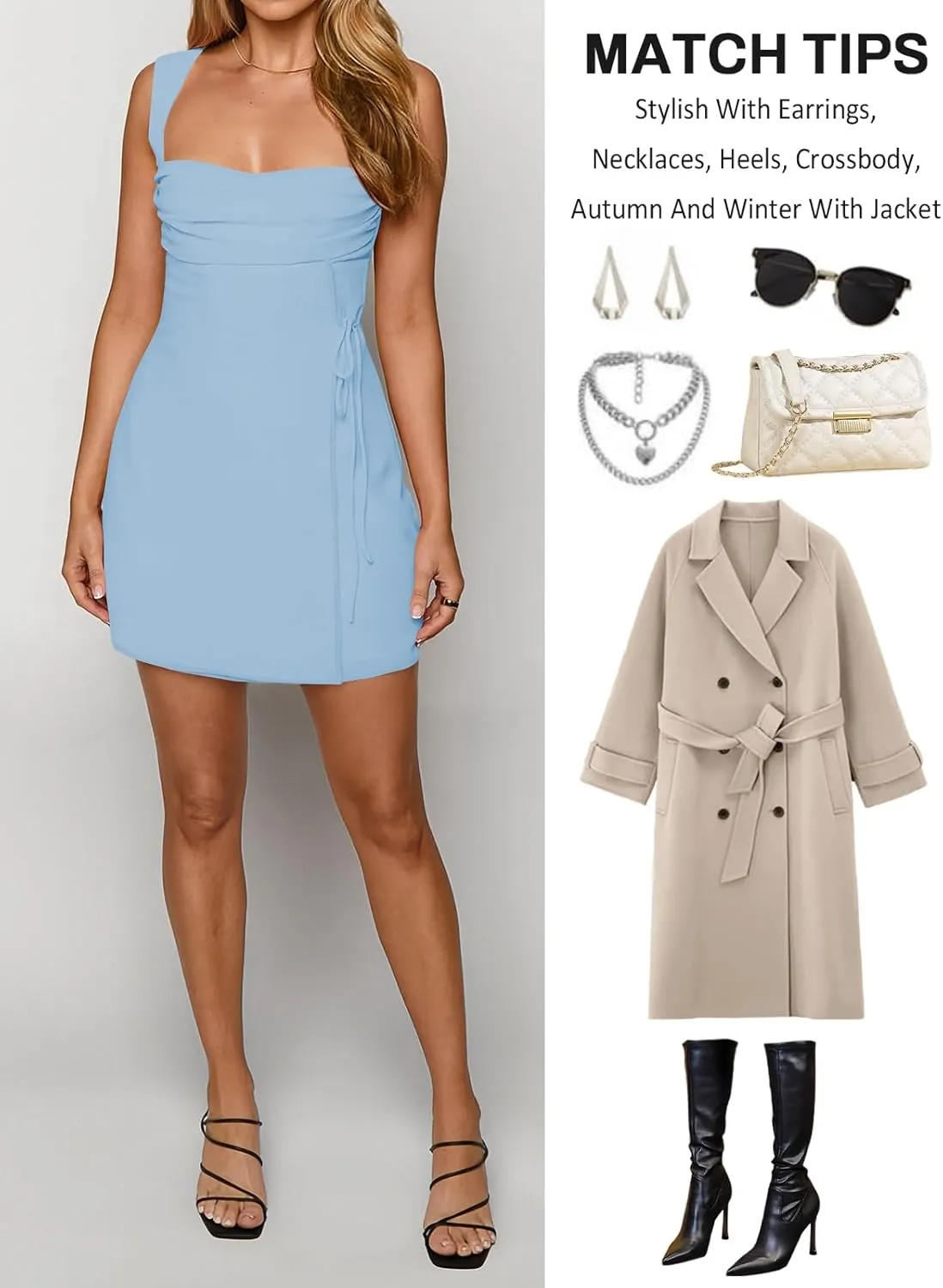 Women's Sexy Ruched Mesh Midi Short Dresses for Women Square Neck Fitted Elegant Club Party Cocktail Dress