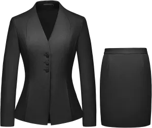 Women's Skirt Suit 2 Piece Set Business Office Suits for Women Dressy Professional Outfits