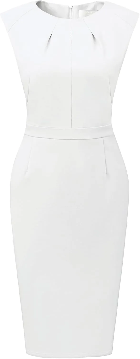 Women's Work Pencil Dresses Sleeveless Professional Business Sheath Dress