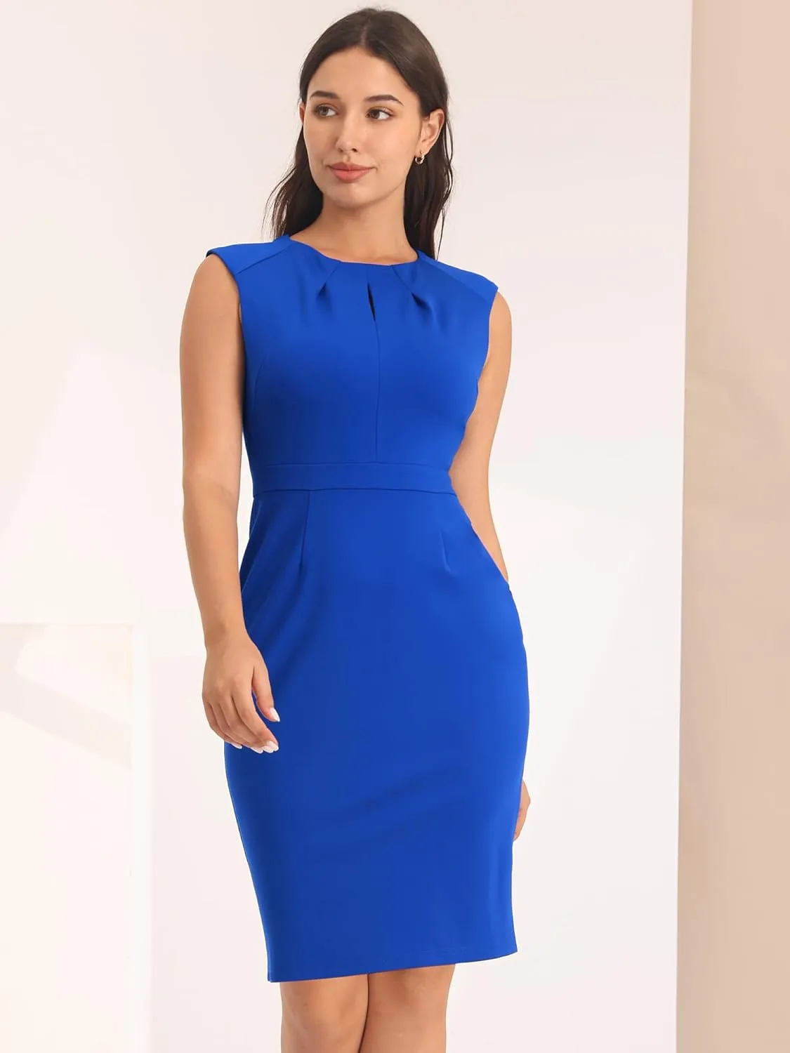 Women's Work Pencil Dresses Sleeveless Professional Business Sheath Dress