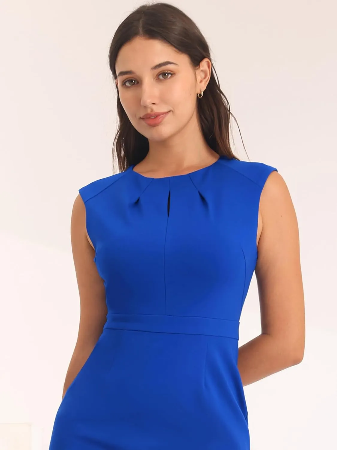 Women's Work Pencil Dresses Sleeveless Professional Business Sheath Dress