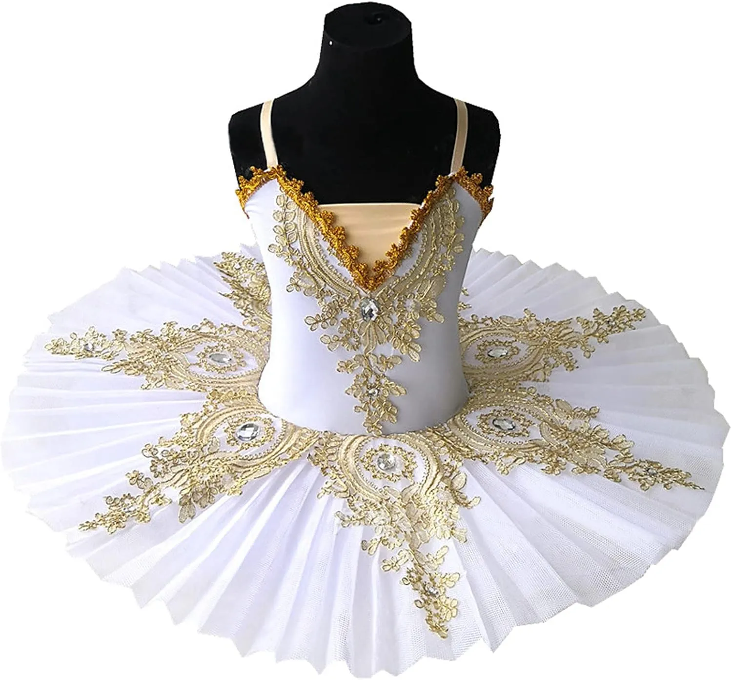 ZX Girl's Ballet Swan Lake Tutu Costume Professional Camisole Skirted Leotard Ballerina Dancewear Fairy Princess Dress